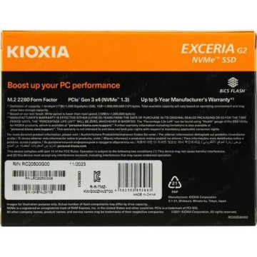 Π’Π²Π΅ΡΠ΄ΠΎΡΠ΅Π»ΡΠ½ΡΠΉ Π½Π°ΠΊΠΎΠΏΠΈΡΠ΅Π»Ρ Toshiba 500 Gb KIOXIA Exceria G2 LRC20Z500GG8