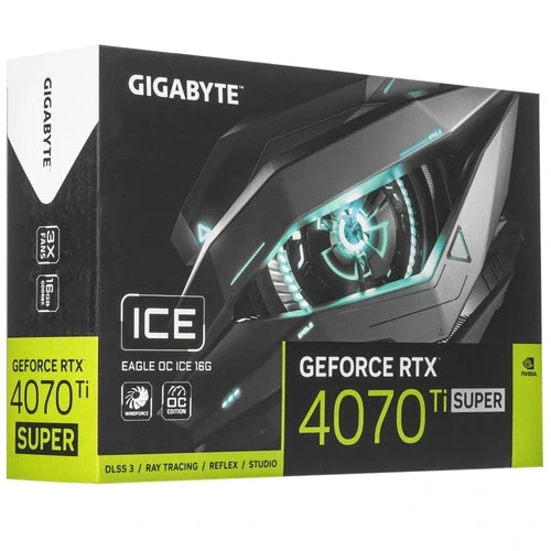 Видеокарта Gigabyte (GV-N407TSEAGLEOCICE-16GD) GeForce RTX 4070 Ti SUPER 16GB EAGLE OC ICE
