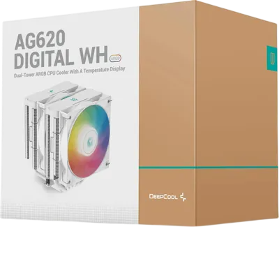 Кулер для процессора Deepcool AG620 DIGITAL WH ARGB White (R-AG620-WHADMN-G-2)