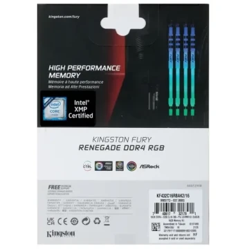 Оперативная память 16 Gb 3200 MHz Kingston FURY Renegade RGB (KF432C16RBAK2/16)