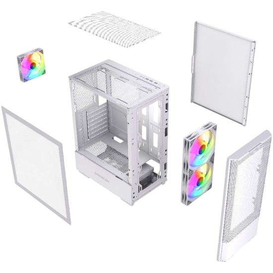 Компьютерный корпус Powercase Mistral AY3W ARGB TG White (CMAYW-A3)