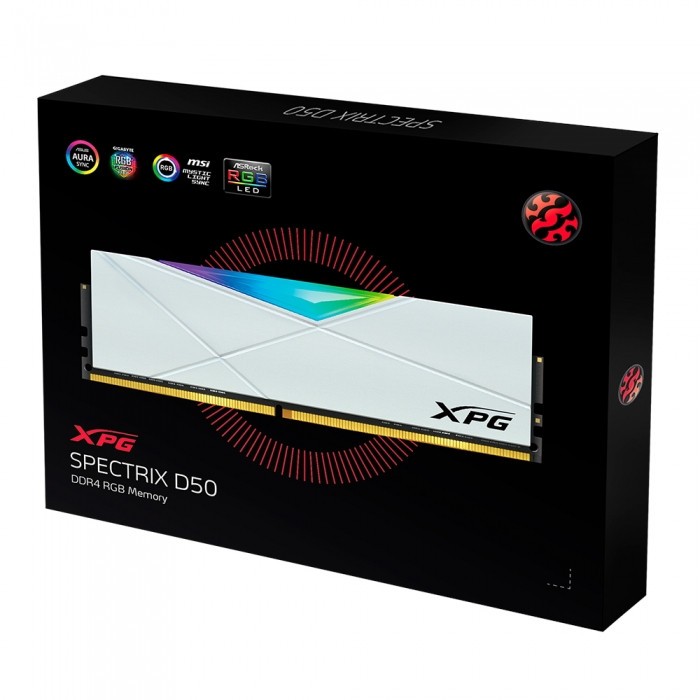 Оперативная память 32 Gb 3200 MHz ADATA XPG SPECTRIX D50 RGB White (AX4U320016G16A-DW50)