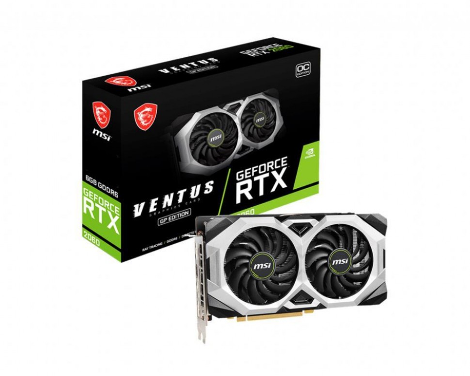 Видеокарта MSI (RTX 2060 VENTUS GP OC) GeForce  RTX 2060 6GB VENTUS GP OC