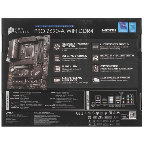 Материнская плата MSI PRO Z690-A WIFI DDR4