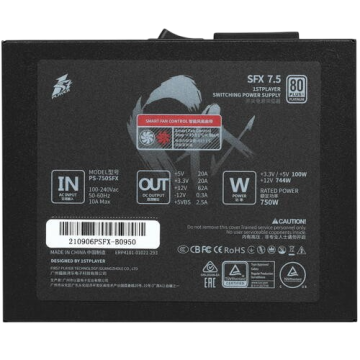 Блок питания 1STPLAYER 750W SFX Black (PS-750SFX)