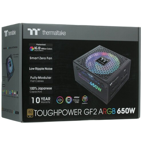 Блок питания Thermaltake 650W TOUGHPOWER GF2 ARGB 650 PLUS Gold PS-TPD-0650F3FAGE-2