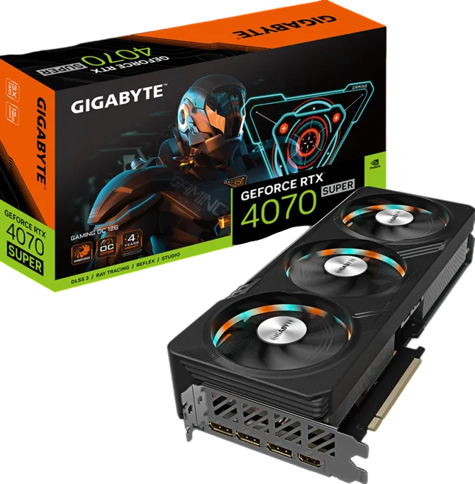 Видеокарта Gigabyte (GV-N407SGAMING OC-12GD) GeForce RTX 4070 SUPER 12GB GAMING OC