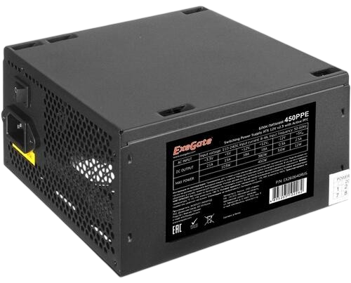 Блок питания ExeGate 450W Black (EX260640RUS-PC) OEM