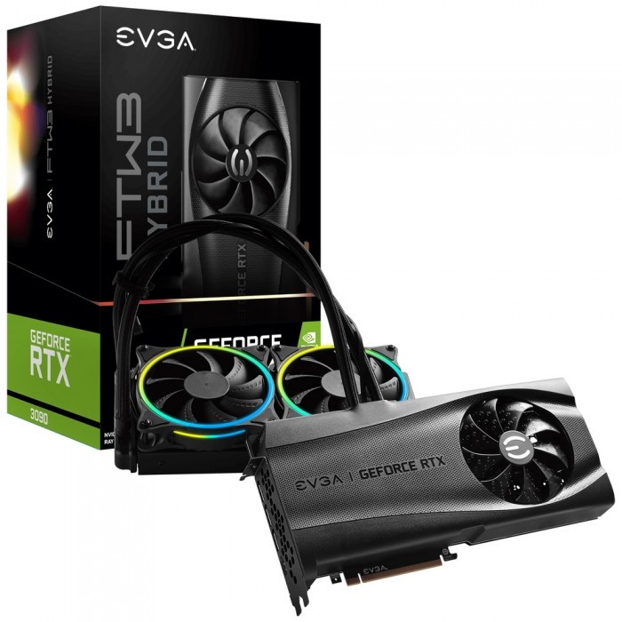 Видеокарта EVGA (24G-P5-3988-KR) GeForce RTX 3090 24GB FTW3 ULTRA HYBRID GAMING