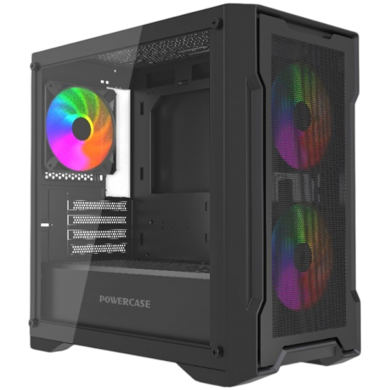 Компьютерный корпус Powercase Mistral Micro X3B ARGB Black (CMMXB-A3)