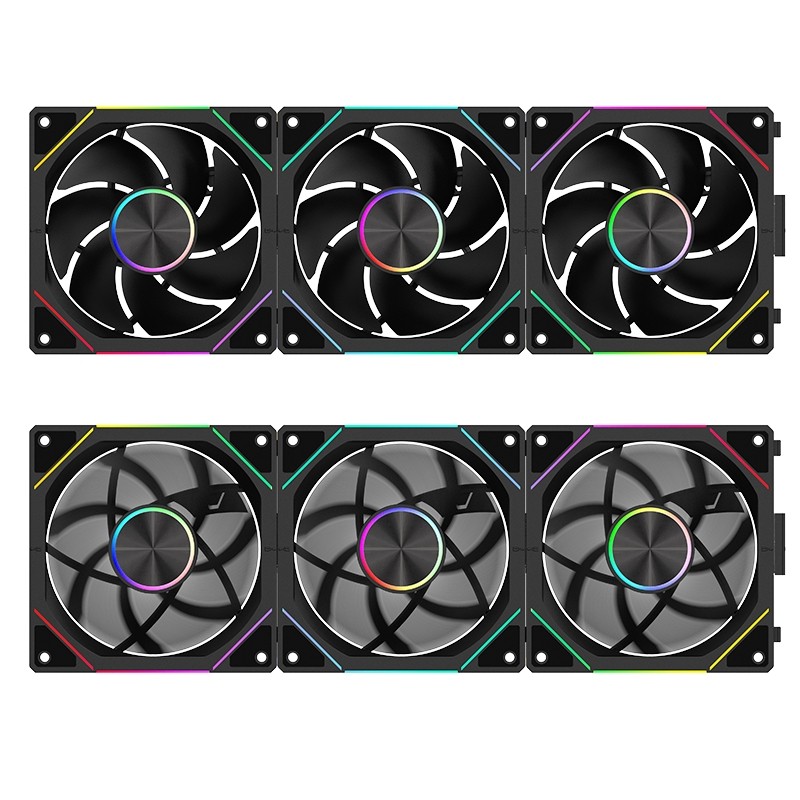 Комплект вентиляторов для корпуса PentaWave PF-U12BS ARGB Black (PF-U12BS PWM 3in1)