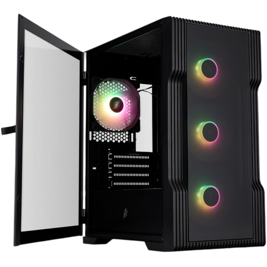 Компьютерный корпус 1STPLAYER TRILOBITE T3-G ARGB Black (T3-G-BK-4F7)