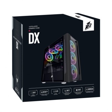 Компьютерный корпус 1STPLAYER DK DX Black DX-BK-M1-PLUS