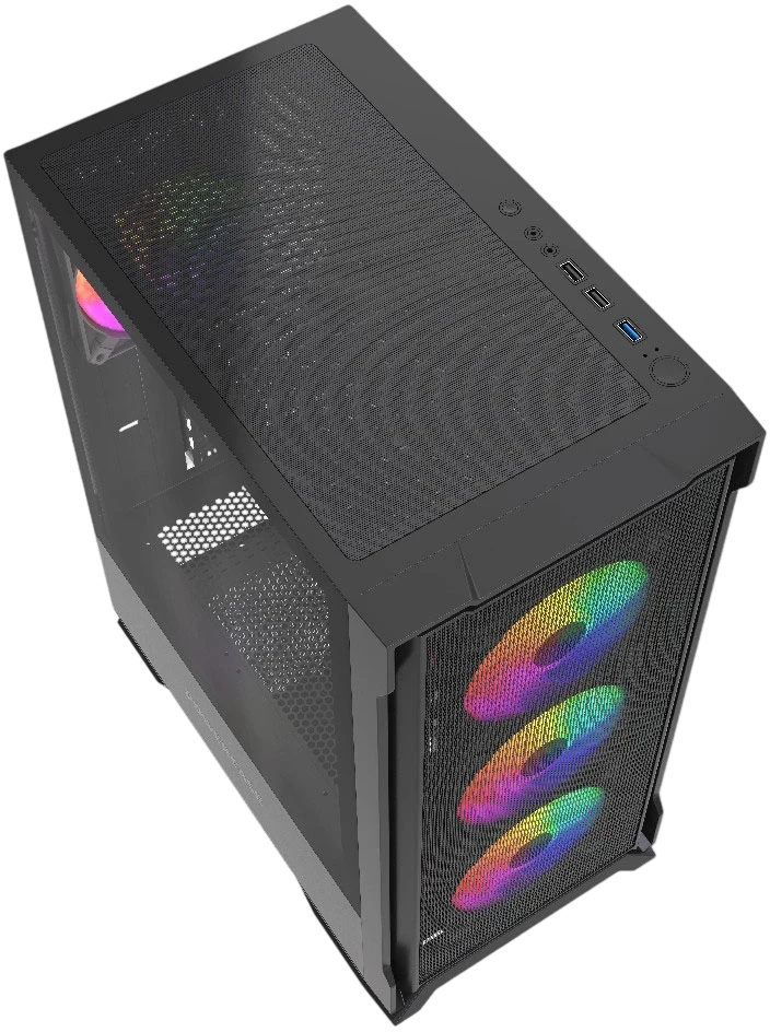 Компьютерный корпус Powercase Mistral AZ4B ARGB TG Black (CMAZB-A4)
