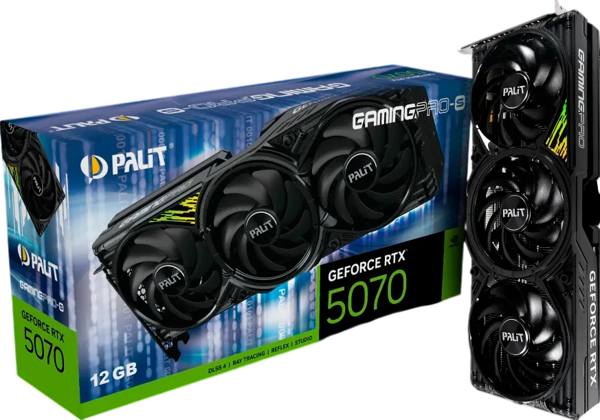 Видеокарта Palit (NE75070019K9-GB2050U) GeForce RTX 5070 12GB GAMINGPRO-S