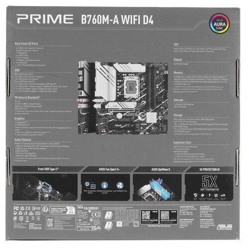 Материнская плата ASUS PRIME B760M-A WIFI D4 90MB1CX0-M0EAY0