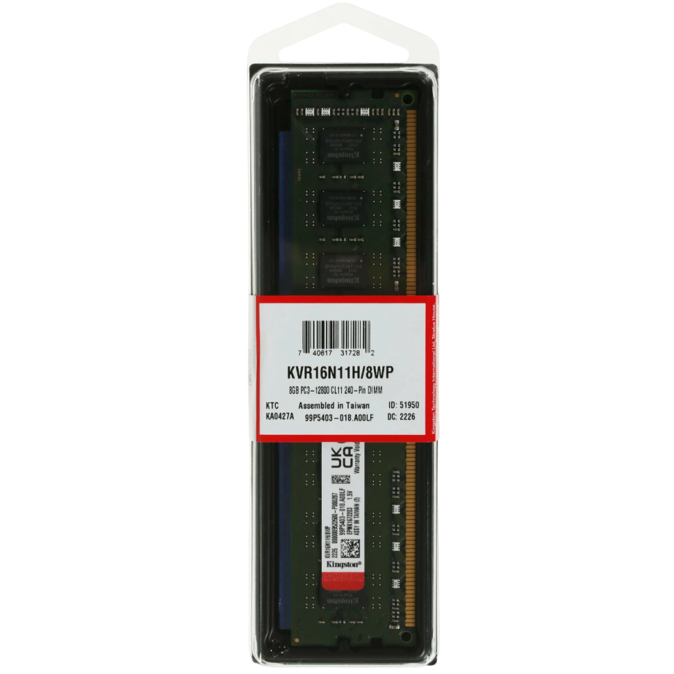 Оперативная память 8 Gb 1600 MHz Kingston (KVR16N11H/8WP)