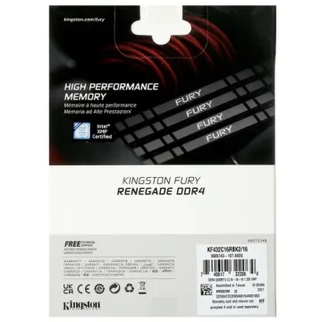 Оперативная память 16 Gb 3200 MHz Kingston FURY RENEGADE Black (KF432C16RBK2/16)