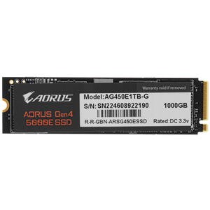 Твердотельный накопитель Gigabyte 1000 Gb AORUS AG450E1TB-G