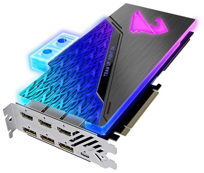 Видеокарта GIGABYTE (GV-N208SAORUS WB-8GC) GeForce RTX 2080 SUPER 1860MHz PCI-E 3.0 8192MB 15500MHz 256 bit 3xHDMI HDCP AORUS WATERFORCE WB