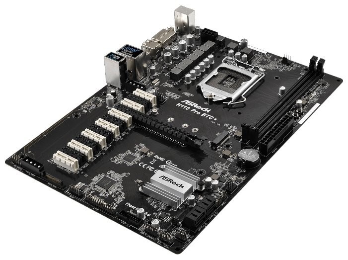 Материнская плата ASRock H110 PRO BTC+