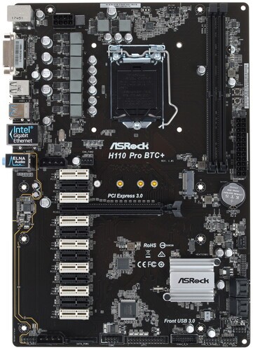 Материнская плата ASRock H110 PRO BTC+