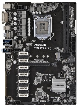 Материнская плата ASRock H110 PRO BTC+