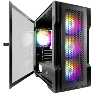 Компьютерный корпус 1STPLAYER TRILOBITE T3 ARGB Black (FP_T3-BK-4F2(AP))