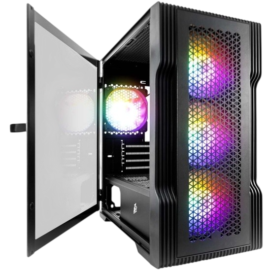 Компьютерный корпус 1STPLAYER TRILOBITE T3 ARGB Black (FP_T3-BK-4F2(AP))