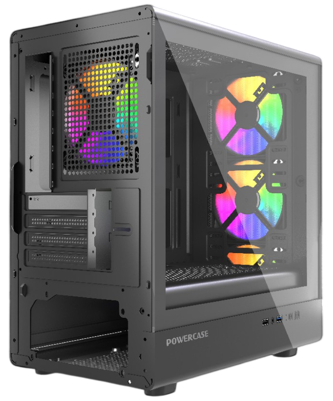 Компьютерный корпус Powercase Mistral Micro C4B ARGB Black (CMMCB-A4)