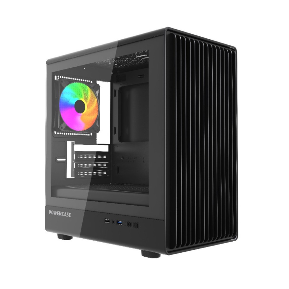 Компьютерный корпус Powercase Mistral Micro C4B ARGB Black (CMMCB-A4)