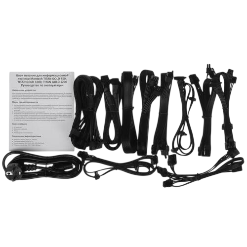 Блок питания Montech 1200W TITAN GOLD Black (TIS0126) 16 Pin (PCIe 5.0 Connector Cable Details)