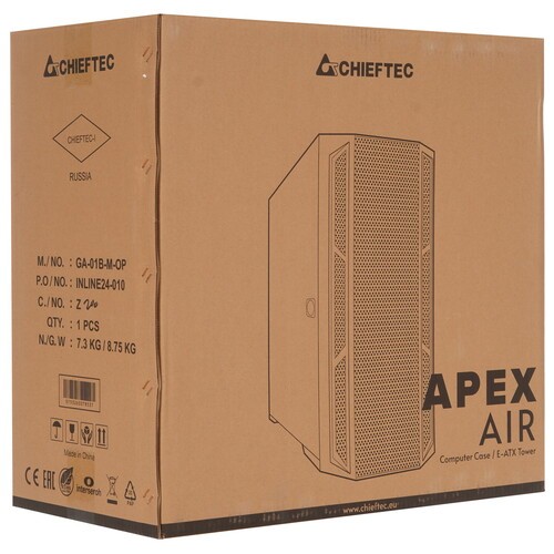 Компьютерный корпус Chieftec APEX AIR TG Black (GA-01B-M-OP)