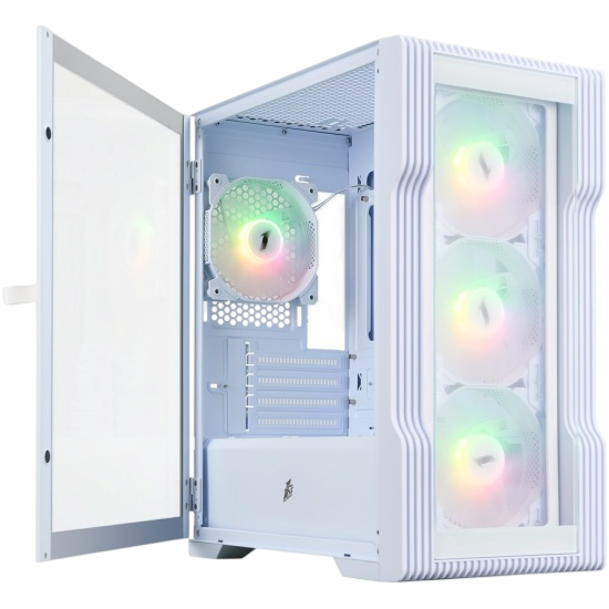 Компьютерный корпус 1STPLAYER TRILOBITE T3-G ARGB White (T3-G-WH-4F7-W)