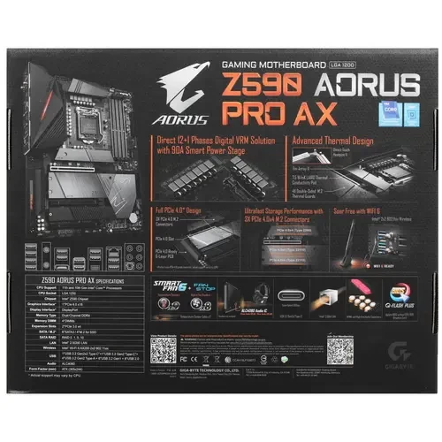 Материнская плата GIGABYTE Z590 AORUS PRO AX (rev. 1.0)