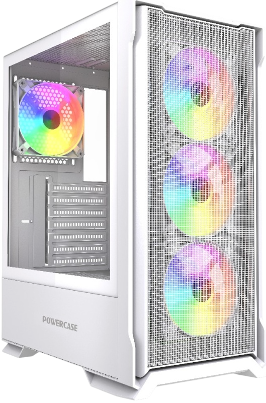Компьютерный корпус Powercase Mistral AZ4W ARGB TG White (CMAZW-A4)