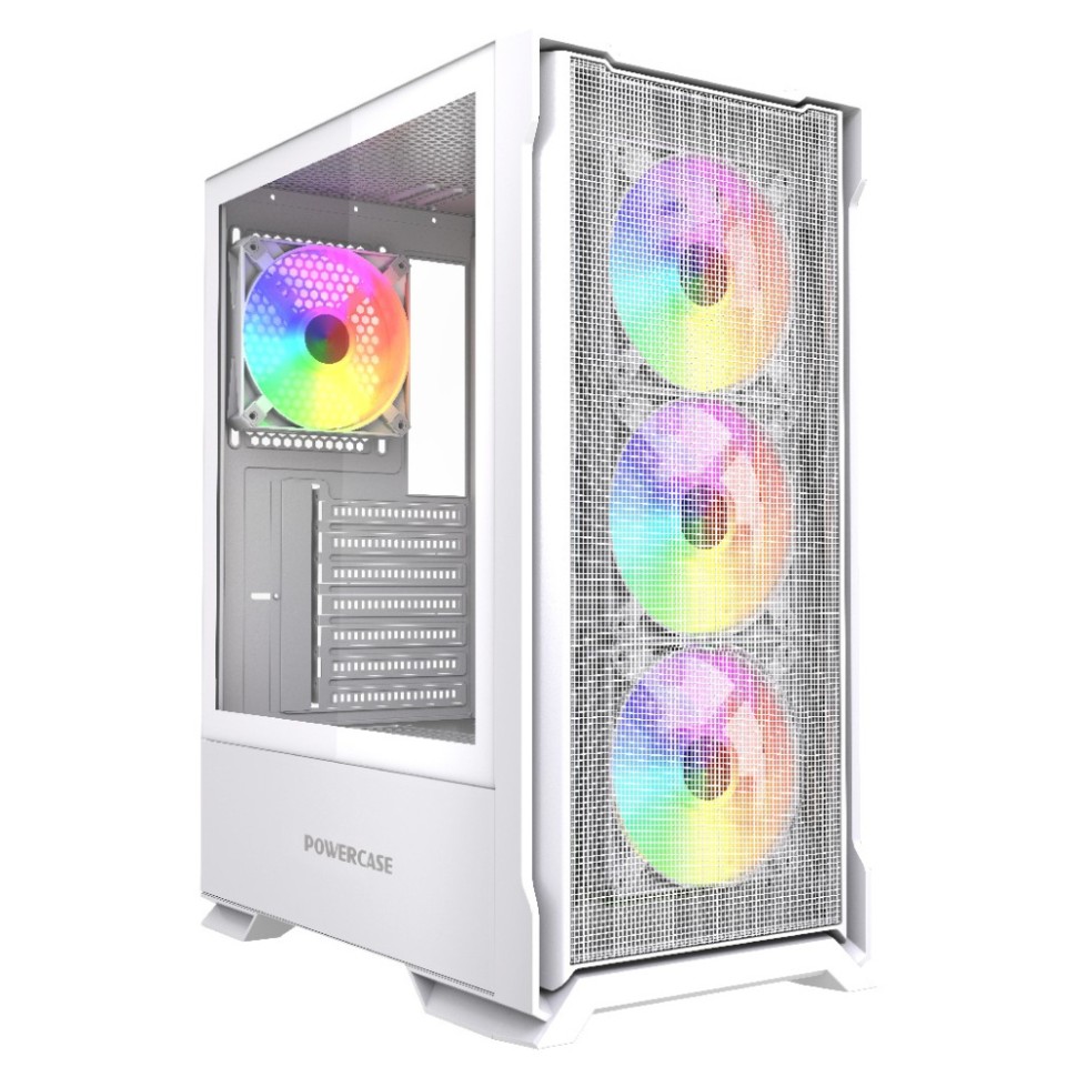 Компьютерный корпус Powercase Mistral AZ4W ARGB TG White (CMAZW-A4)