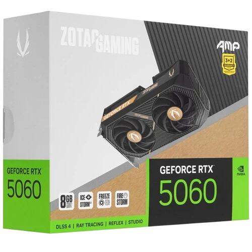 Видеокарта ZOTAC (ZT-B50600F-10M) GeForce RTX 5060 8GB AMP