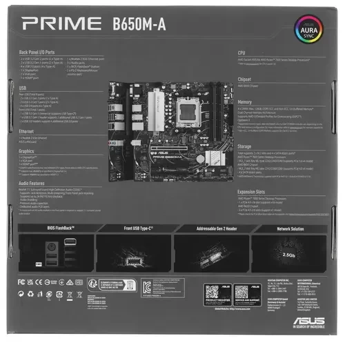 Материнская плата ASUS PRIME B650M-A 90MB1C10-M0EAY0