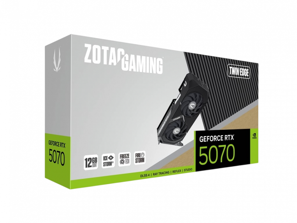 Видеокарта ZOTAC (ZT-B50700E-10P) GeForce RTX 5070 12GB Twin Edge