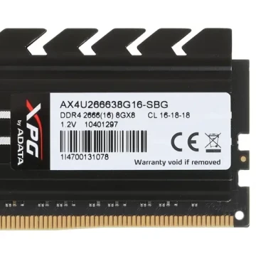 Оперативная память 8 Gb 2666 MHz ADATA XPG D10 Black (AX4U266638G16-SBG)