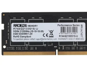 Оперативная память 4 Gb 2133 MHz AMD SODIMM R7 PERFOMANCE SERIES Black (R744G2133S1S-U)