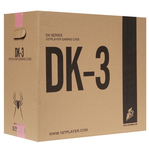 Компьютерный корпус 1STPLAYER DK-3 TG Pink (DK-3-PK-3G6)