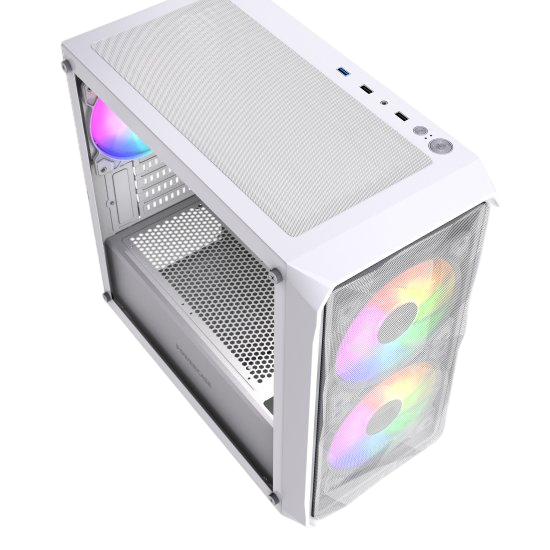 Компьютерный корпус Powercase Mistral Micro A3W TG ARGB V2 White (CMMAW-A3-V2)