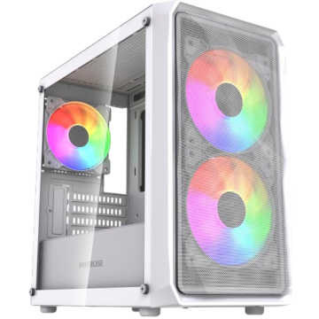 Компьютерный корпус Powercase Mistral Micro A3W TG ARGB V2 White (CMMAW-A3-V2)