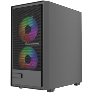 Компьютерный корпус Powercase Mistral SM02 TG FRGB Black (CMMSM02B-L3)