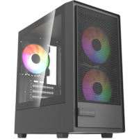 Компьютерный корпус Powercase Mistral SM02 TG FRGB Black (CMMSM02B-L3)