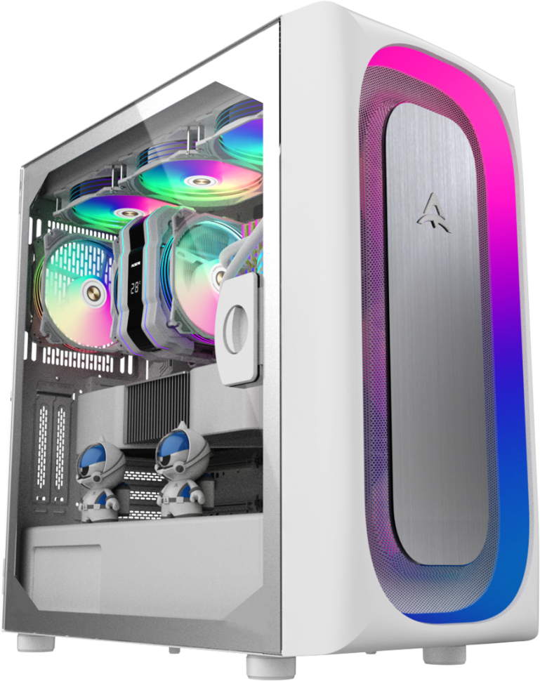 Компьютерный корпус ALSEYE RGB TG White (Ai Pro-W (Halo Pro))