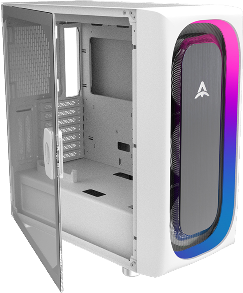 Компьютерный корпус ALSEYE RGB TG White (Ai Pro-W (Halo Pro))