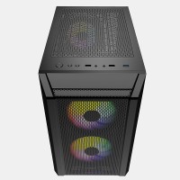 Компьютерный корпус Powercase MISTRAL Micro H3B Black CMIMH3B-L3